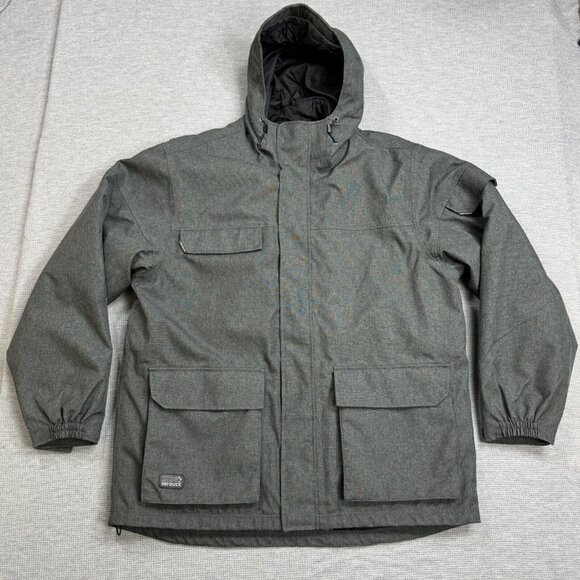 DRI DUCK Other - Dri Duck 3-in-1 Jacket Mens Size L Gray Hooded Storm Shell Interchange Pockets